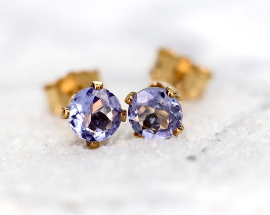 Rare Tanzanite Stud Earrings