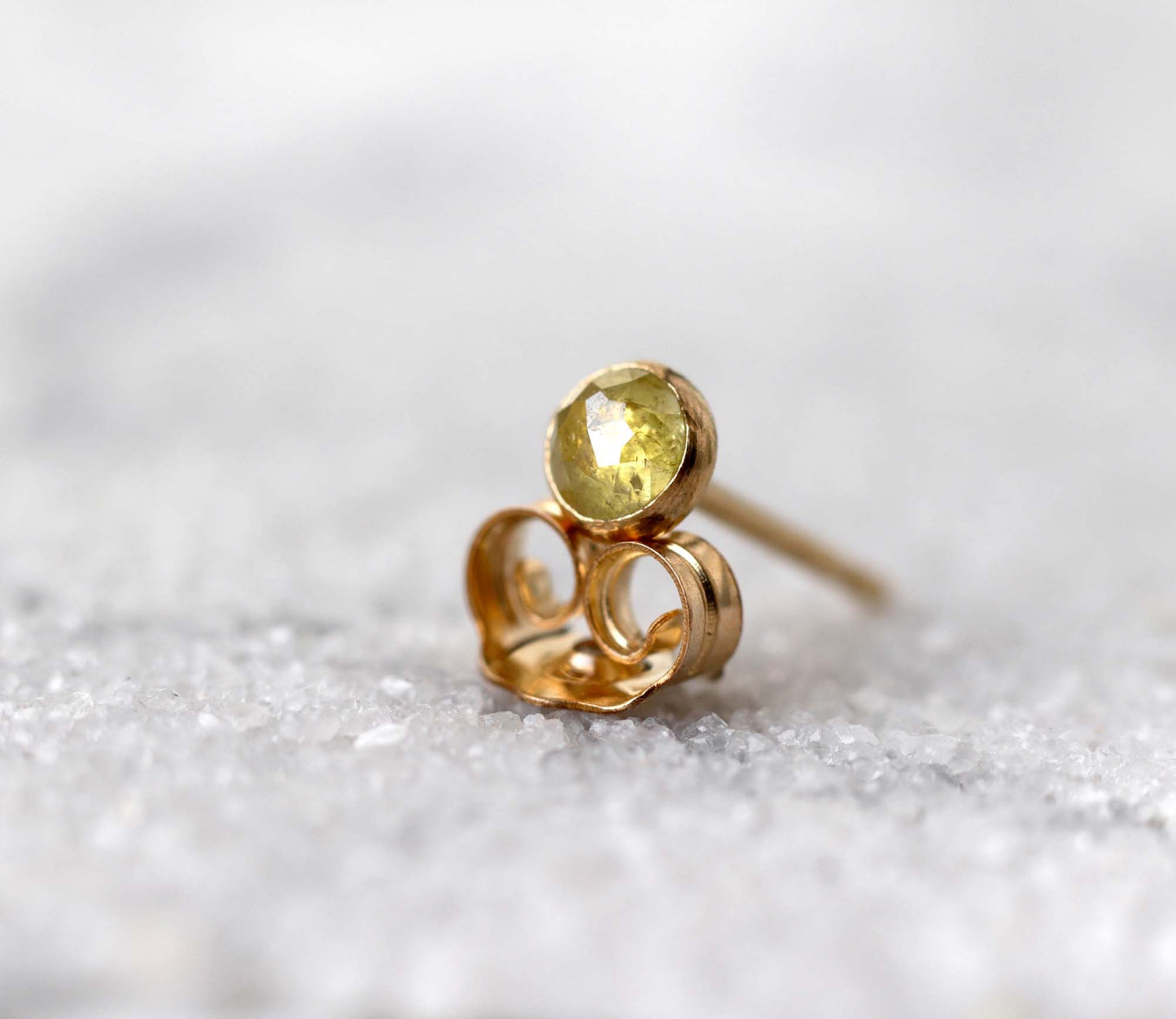 Yellow Diamond Stud Earrings